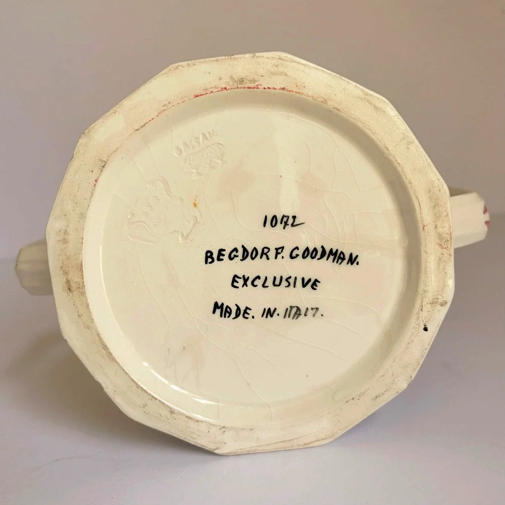 Bassano Italian Pottery Cache Pot Frog Interior Bergdorf Goodman 7.5in